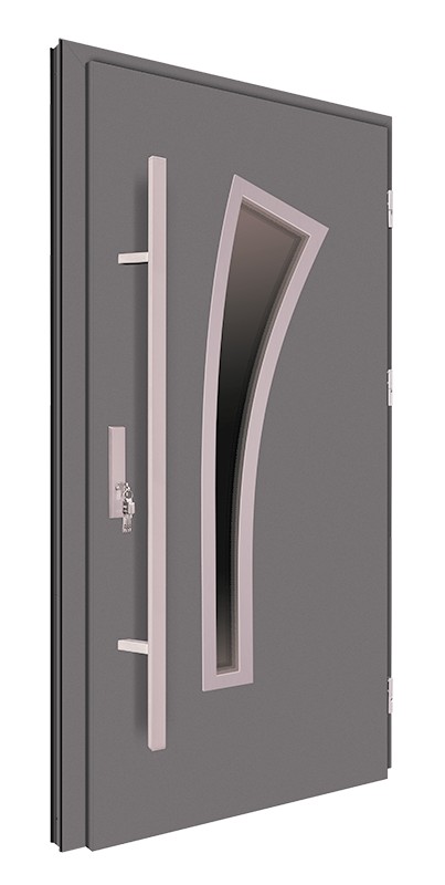 Drzwi wejściowe antracyt pochwyt 150 cm 68MK9