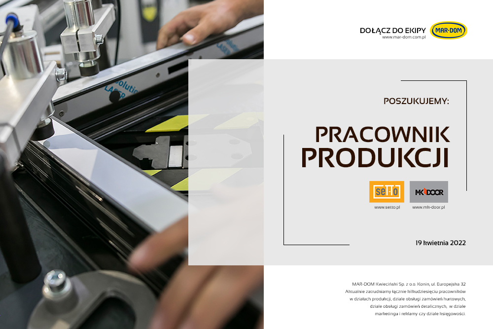Konin praca - pracownik produkcji drzwi MK-DOOR