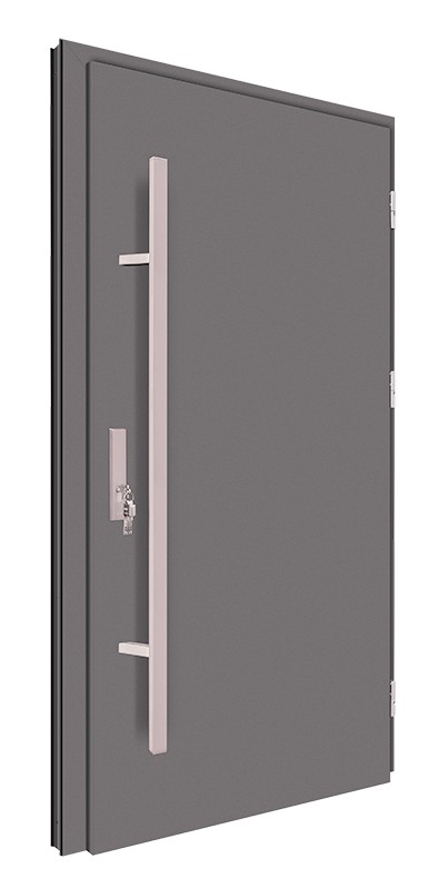 Drzwi wejściowe antracyt pochwyt 150 cm 68MK1