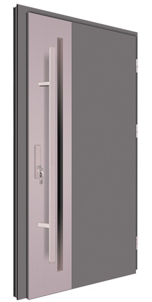 Drzwi wejściowe antracyt pochwyt 150 cm 68MK2