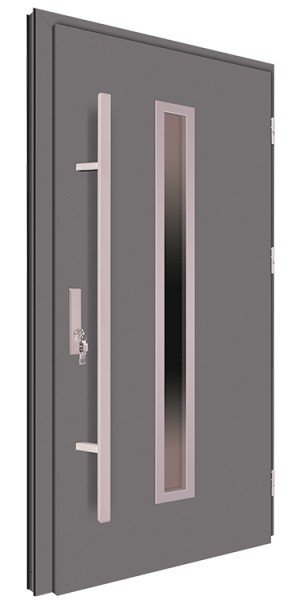 Drzwi wejściowe antracyt pochwyt 150 cm 68MK4