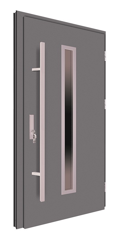 Drzwi wejściowe antracyt pochwyt 150 cm 68MK4