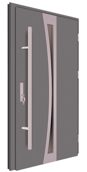 Drzwi zewnętrzne antracyt pochwyt 150 cm 92MK8