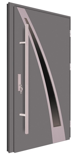 Drzwi wejściowe antracyt pochwyt 150 cm 68MK20