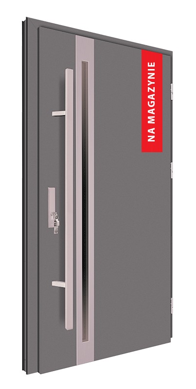 Drzwi wejściowe antracyt pochwyt 150 cm 68MK13